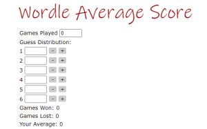 Learn more. . Wordle average score calculator